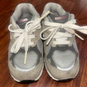 New Balance Kids Gray and Silver 990 Sneakers
